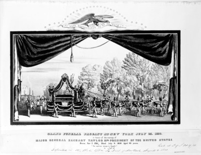 Funeral of President Zachary Taylor 1850.