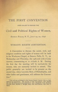 Declaration of Rights by Elizabeth Cady Stanton