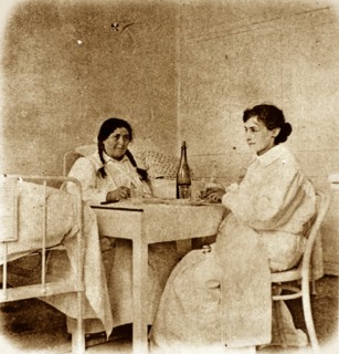 Patients in a womens ward of a Paris hospital circa 1905
