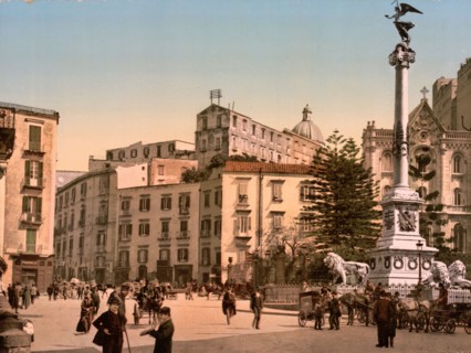Piazza of Martiri in Naples, 1890-1900