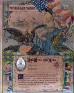 World War Propaganda poster 'in the service of the nation'