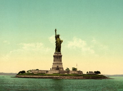 Statue of Liberty, New York Harbour c1905.