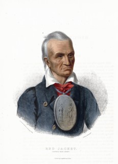 Red Jacket. Seneca war chief on stone by Corbould