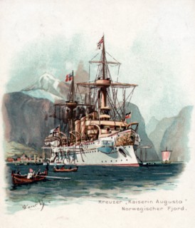 The cruiser SMS Kaiserin Augusta in Norway