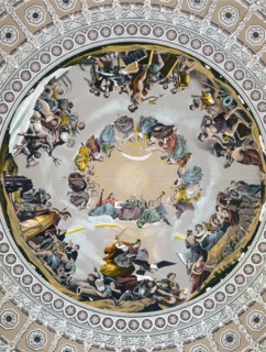 Brumidi's allegorical painting in dome of U.S. Capitol building