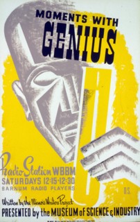 American poster for a radio presentation