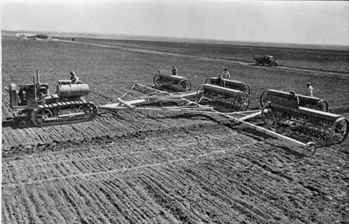 Sowing on a collective farm in USSR, 1930-1940