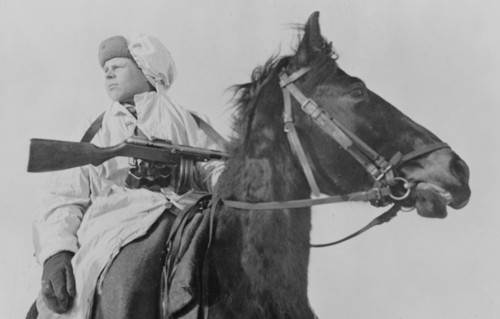 A mounted scout on the western front in the USSR