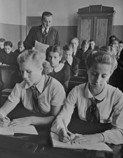 Sixth grade school room in the Latvian USSR