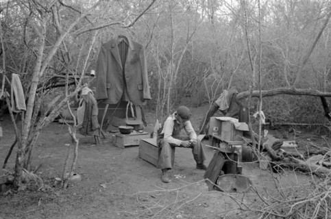 White migrant worker living in camp 19390101