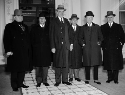 Capital and Labour leaders at White House, 1940