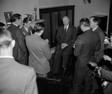 Senator Robert A. Taft returns for Congressional opening. Washington, D.C.