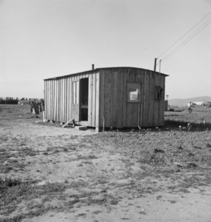 Housing for rapidly growing settlement of lettuce workers on fringe of town, Salinas, California.19380101