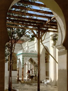 Fountain in Mosque of El Kebir, Algiers, Algeria, 1899.