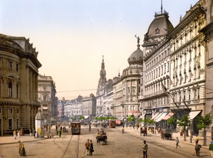 Ring Street, Budapest, Hungary, Austro-Hungary 1895