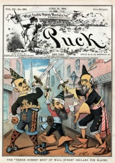 Caricature about Wall Street, 1884