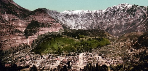 Photomechanical print of Ouray, Colorado