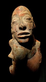 Sandstone statuette of the female figure from Mali, West Africa