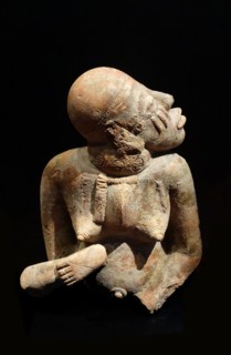 Sandstone statuette of the female figure from Mali, West Africa