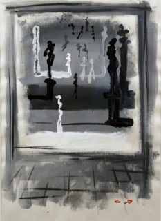 Painting titled 'At the Museum' by André Masson