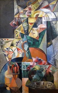 Painting titled 'Nature Morte' by Auguste Herbin