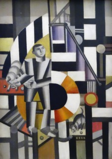 Painting titled 'The Man with the Pipe' by Fernand Léger