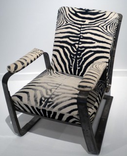 Zebra print chair by Michel Dufet