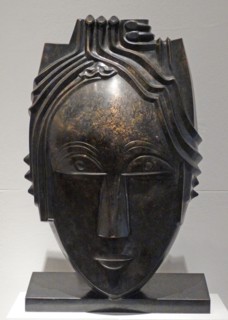 Bronze Grande Mask created by Gustave Miklos