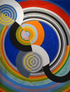 Painting titled 'Rhythm No.2 decoration for the Salon des Tuileries' by Robert Delaunay