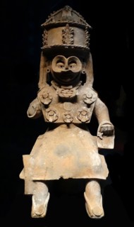 Mayan God of Rain worshiped by the Mayans along the Gulf of Mexico 300-900 AD. Baked clay