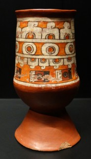 Mixtec terracotta vase, Pueblo state, Cholula, Mexico. 1000-1521 AD