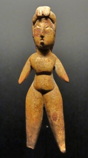 Mayan anthropomorphic figurine, made from terracotta, Mexico, 1000 -600 BC