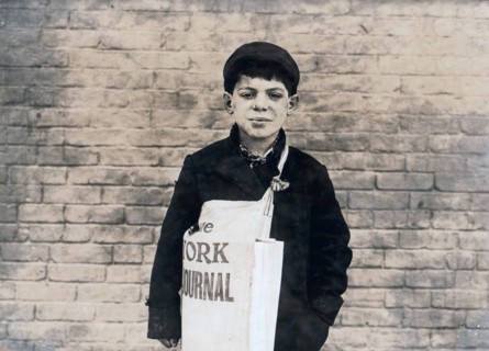 Bologna'. Tony Casale, 11 years old been selling papers for 4 years.