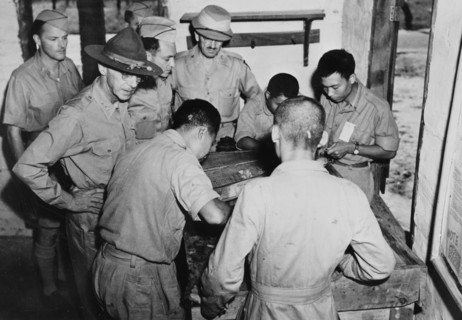 Lieutenant-General Stilwell inspecting a motor school at the Chinese-American training centre.