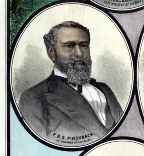 Pinckney Benton Stewart Pinchback, first person of African descent to become governor of a U.S. state