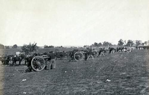 Union Army artillery at the Battle of Fredericksburg