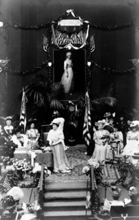 Photographic print of women on stage at the Daughter's of the American Revolution Convention