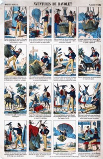 Hand-coloured comic titled 'Adventures de Baolet'