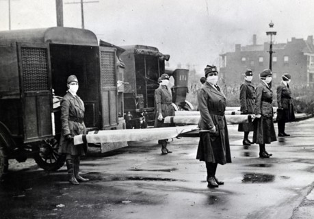 St. Louis, (Missouri) Red Cross Motor Corps on duty during Influenza epidemic.