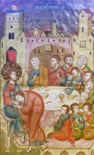 Pictures from the 1603 Gospel. In the vestry of the Ipatevskii Monastery.