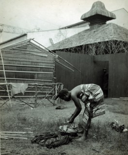 African woman washing clothes at the Pan-American Exposition, Buffalo, N.Y