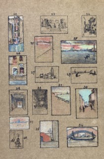 16 pastels of Venice by James McNeill Whistler made during his stay from 1879 to 1880