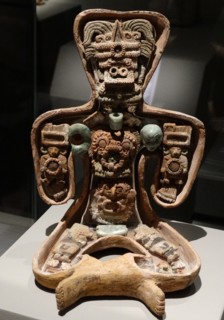Mayan ceramic figurine; Classical period in the Teotihuacan style 250-600 AD