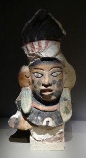 Mayan polychrome stucco sculpture