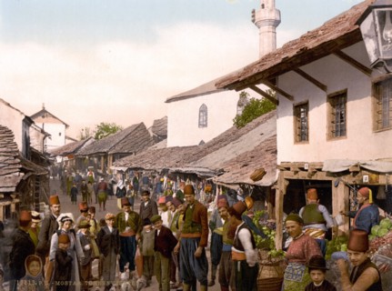 Mostar, Turkish quarter, Herzegovina, Austro-Hungary 1900