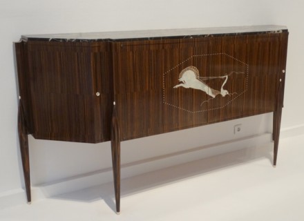 Desserte dite meuble au char Sideboard with an ivory inlay 1921. By Jacques-Emile Ruhlmann