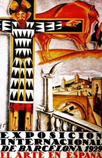 Poster for the 1932 International Exhibition in Barcelona, Spain