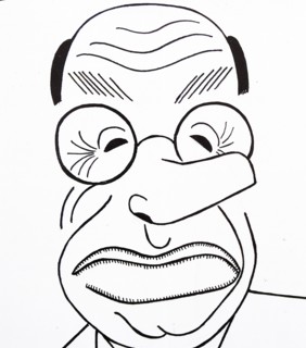 Caricature of Luis santullano (1879-1952). Spanish writer