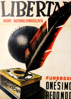 Front cover of the pro-fascist magazine 'libertad' Spain 1936