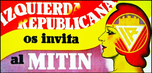 Left wing Republican postcard from Spain 1936